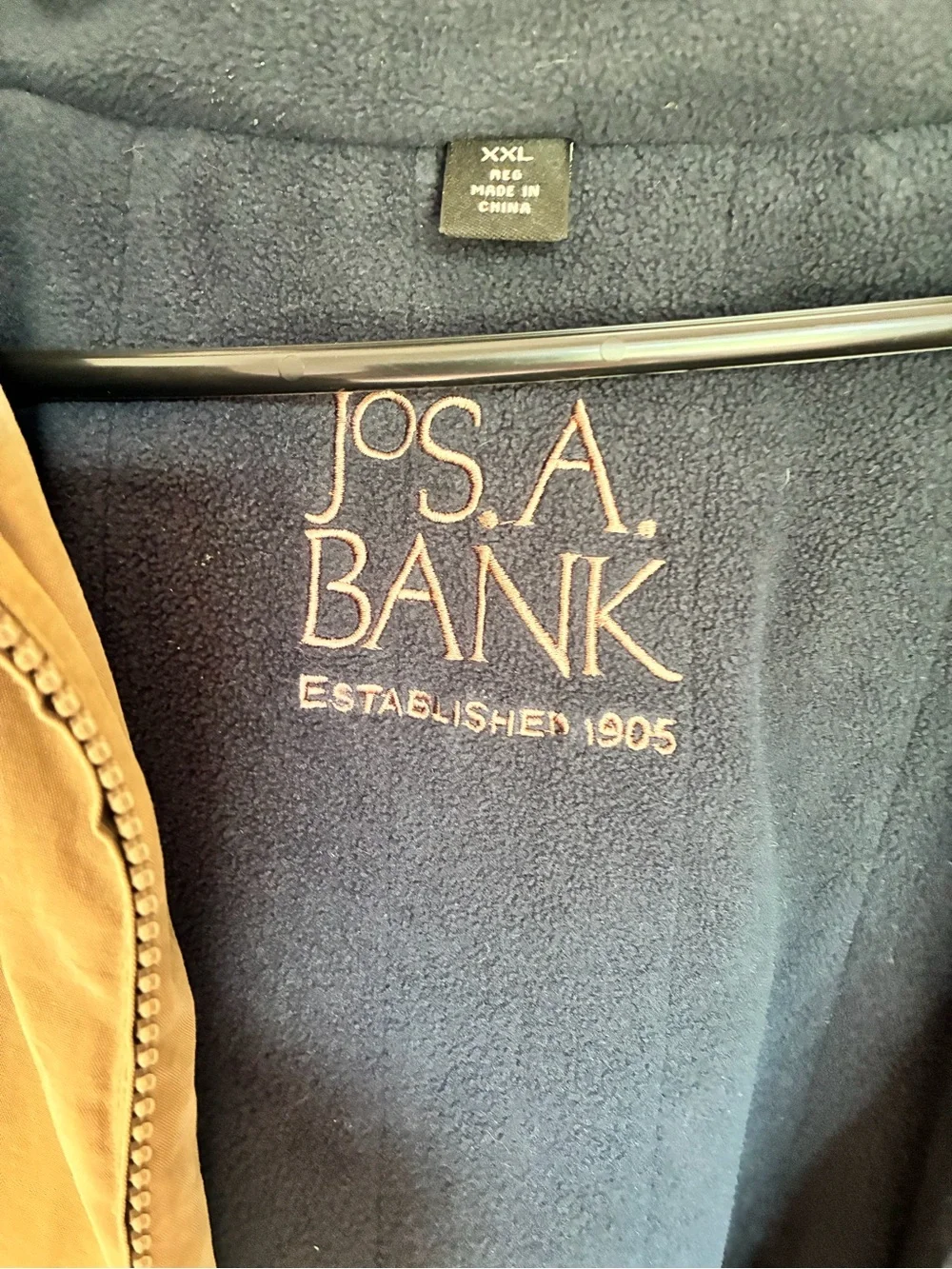 Jos. A. Bank Lightweight Hooded Jacket in Khaki